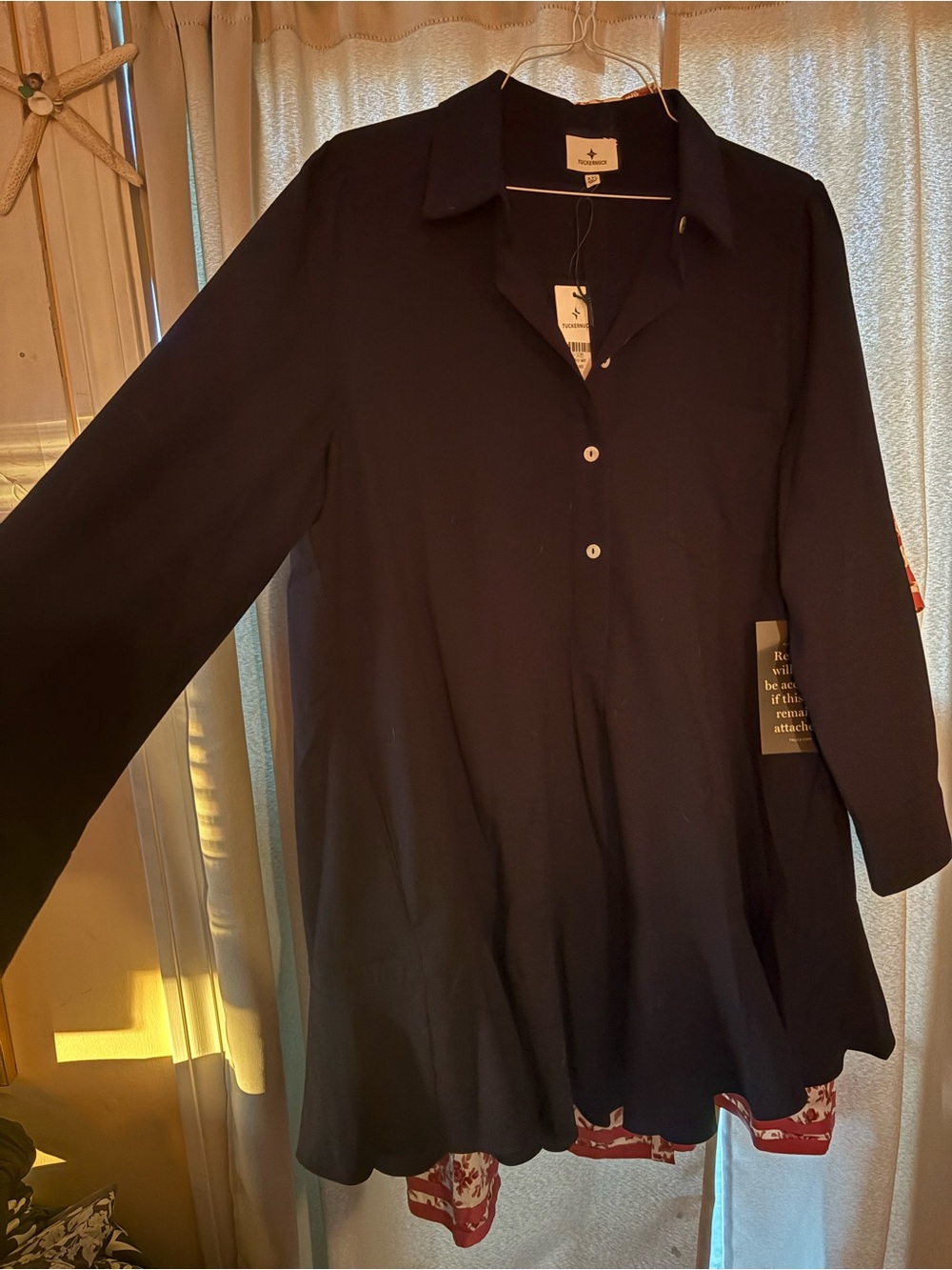 Tuckernuck Black Mini Shirt Dress - Picture 2 of 2